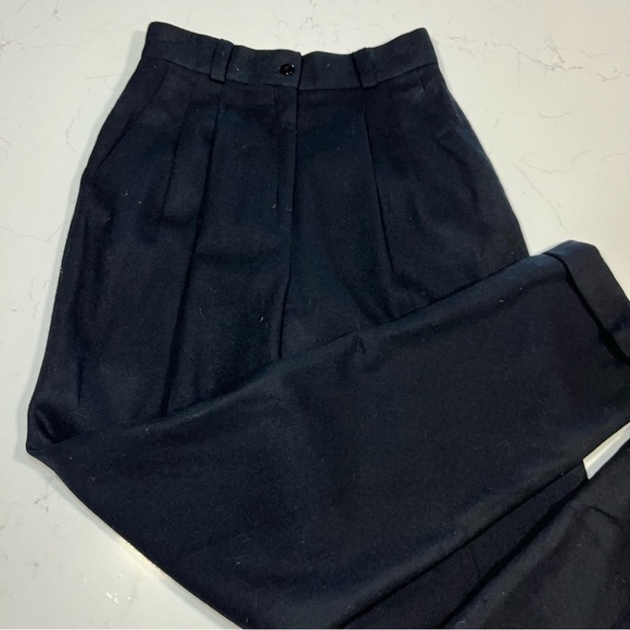 David Eliot New York Black Vintage Wool Trousers 8 - Picture 6 of 12